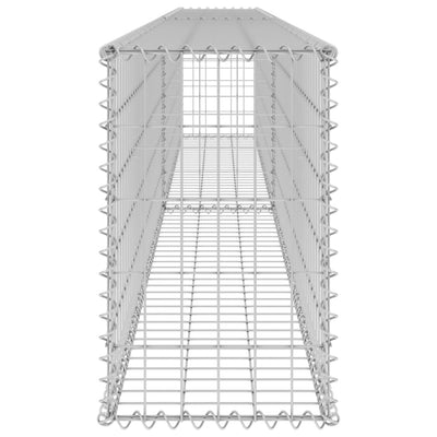 Gabionenwand mit Abdeckung Verzinkter Stahl 300x30x50 cm