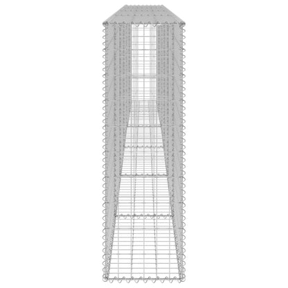 Gabionenwand mit Abdeckung Verzinkter Stahl 300x30x100 cm
