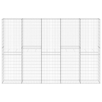 Gabionenwand mit Abdeckung Verzinkter Stahl 300x30x200 cm