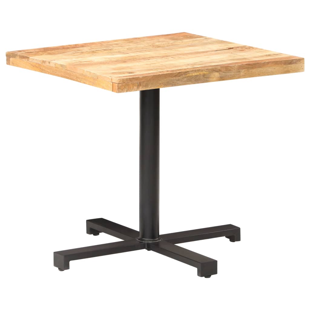 Bistrotisch Quadratisch 80x80x75 cm Raues Mangoholz