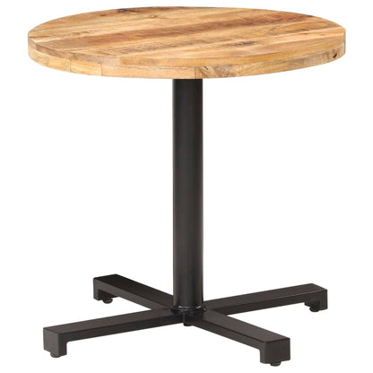 Bistrotisch Rund Ø80x75 cm Raues Mangoholz