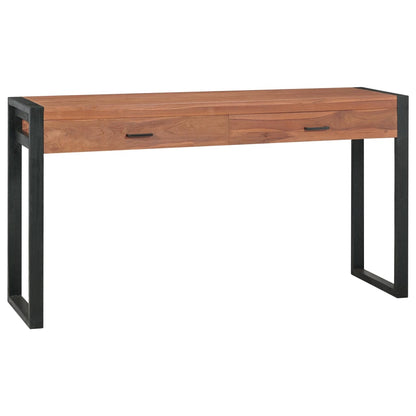 Schreibtisch mit 2 Schubladen 140x40x75 cm Teakholz