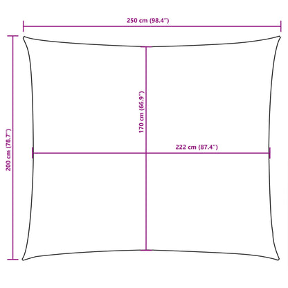 Sonnensegel Oxford-Gewebe Rechteckig 2x2,5 m Anthrazit