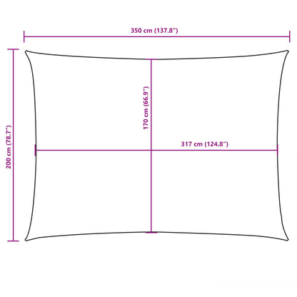 Sonnensegel Oxford-Gewebe Rechteckig 2x3,5 m Anthrazit