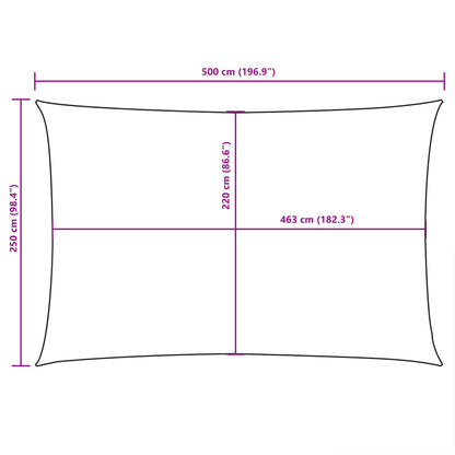 Sonnensegel Oxford-Gewebe Rechteckig 2,5x5 m Anthrazit