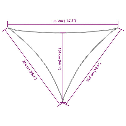 Sonnensegel Oxford-Gewebe Dreieckig 2,5x2,5x3,5 m Anthrazit