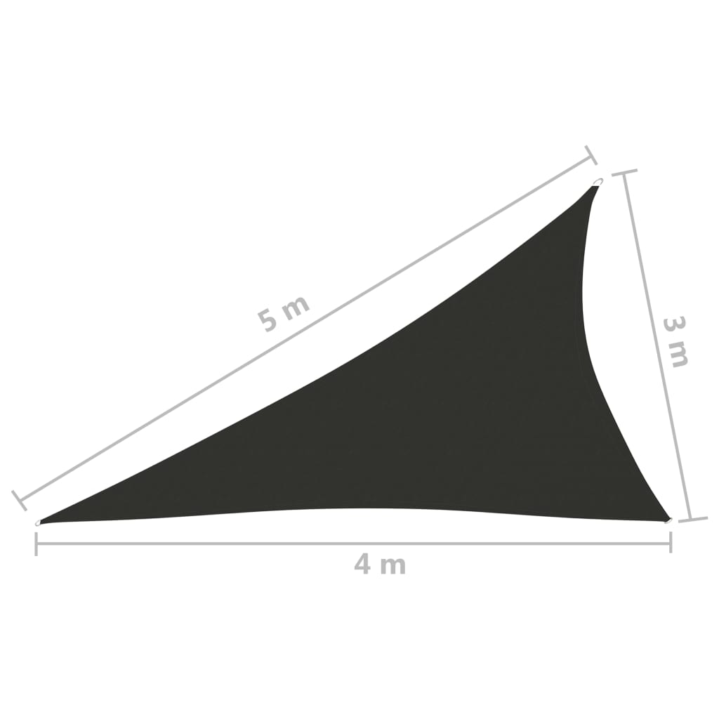 Sonnensegel Oxford-Gewebe Dreieckig 3x4x5 m Anthrazit