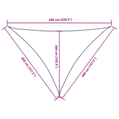 Sonnensegel Oxford-Gewebe Dreieckig 4x4x5,8 m Anthrazit