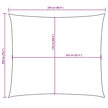 Sonnensegel Oxford-Gewebe Rechteckig 2x2,5 m Creme