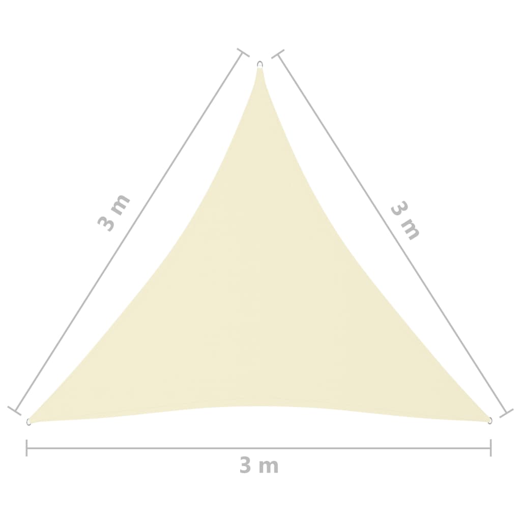 Sonnensegel Oxford-Gewebe Dreieckig 3x3x3 m Creme