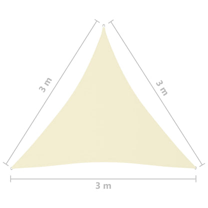 Sonnensegel Oxford-Gewebe Dreieckig 3x3x3 m Creme