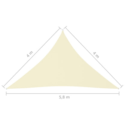 Sonnensegel Oxford-Gewebe Dreieckig 4x4x5,8 m Creme