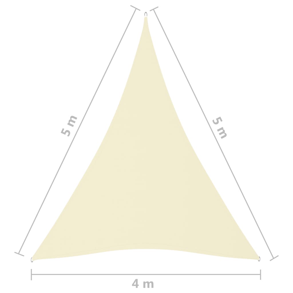 Sonnensegel Oxford-Gewebe Dreieckig 4x5x5 m Creme