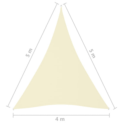 Sonnensegel Oxford-Gewebe Dreieckig 4x5x5 m Creme