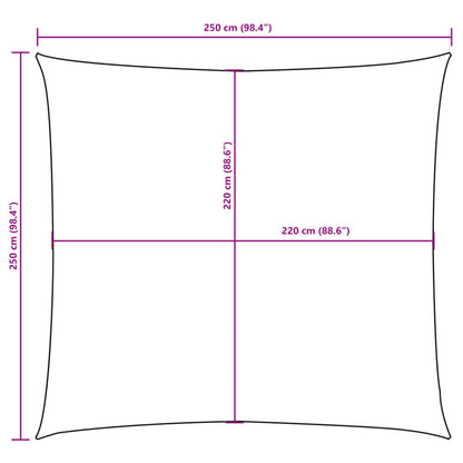 Sonnensegel Oxford-Gewebe Quadratisch 2,5x2,5 m Weiß