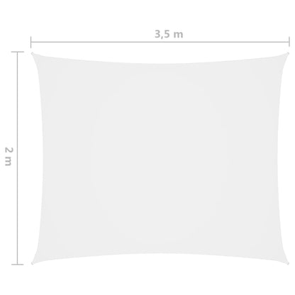 Sonnensegel Oxford-Gewebe Rechteckig 2x3,5 m Weiß