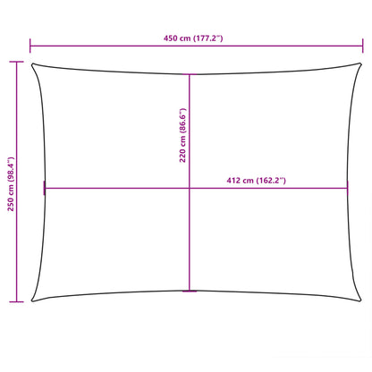 Sonnensegel Oxford-Gewebe Rechteckig 2,5x4,5 m Weiß