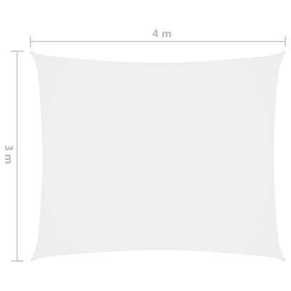 Sonnensegel Oxford-Gewebe Rechteckig 3x4 m Weiß