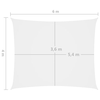 Sonnensegel Oxford-Gewebe Rechteckig 4x6 m Weiß