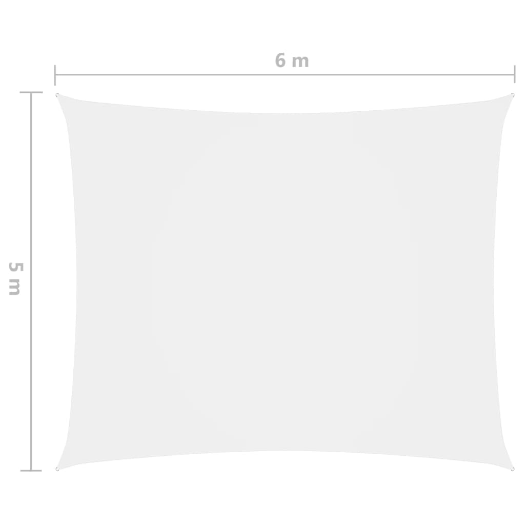 Sonnensegel Oxford-Gewebe Rechteckig 5x6 m Weiß