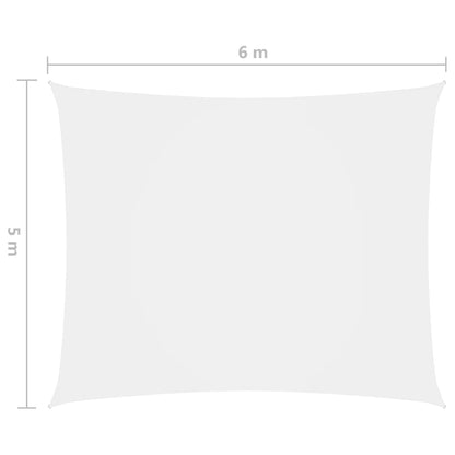 Sonnensegel Oxford-Gewebe Rechteckig 5x6 m Weiß