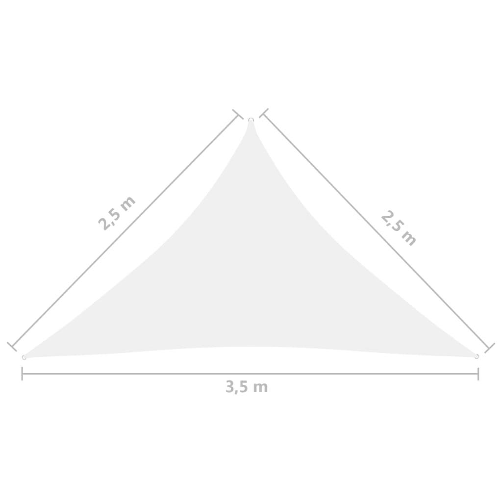 Sonnensegel Oxford-Gewebe Dreieckig 2,5x2,5x3,5 m Weiß