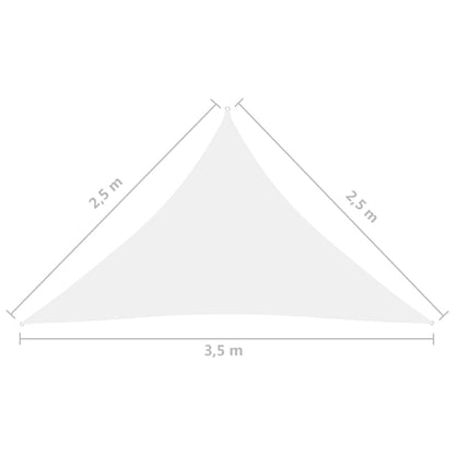 Sonnensegel Oxford-Gewebe Dreieckig 2,5x2,5x3,5 m Weiß