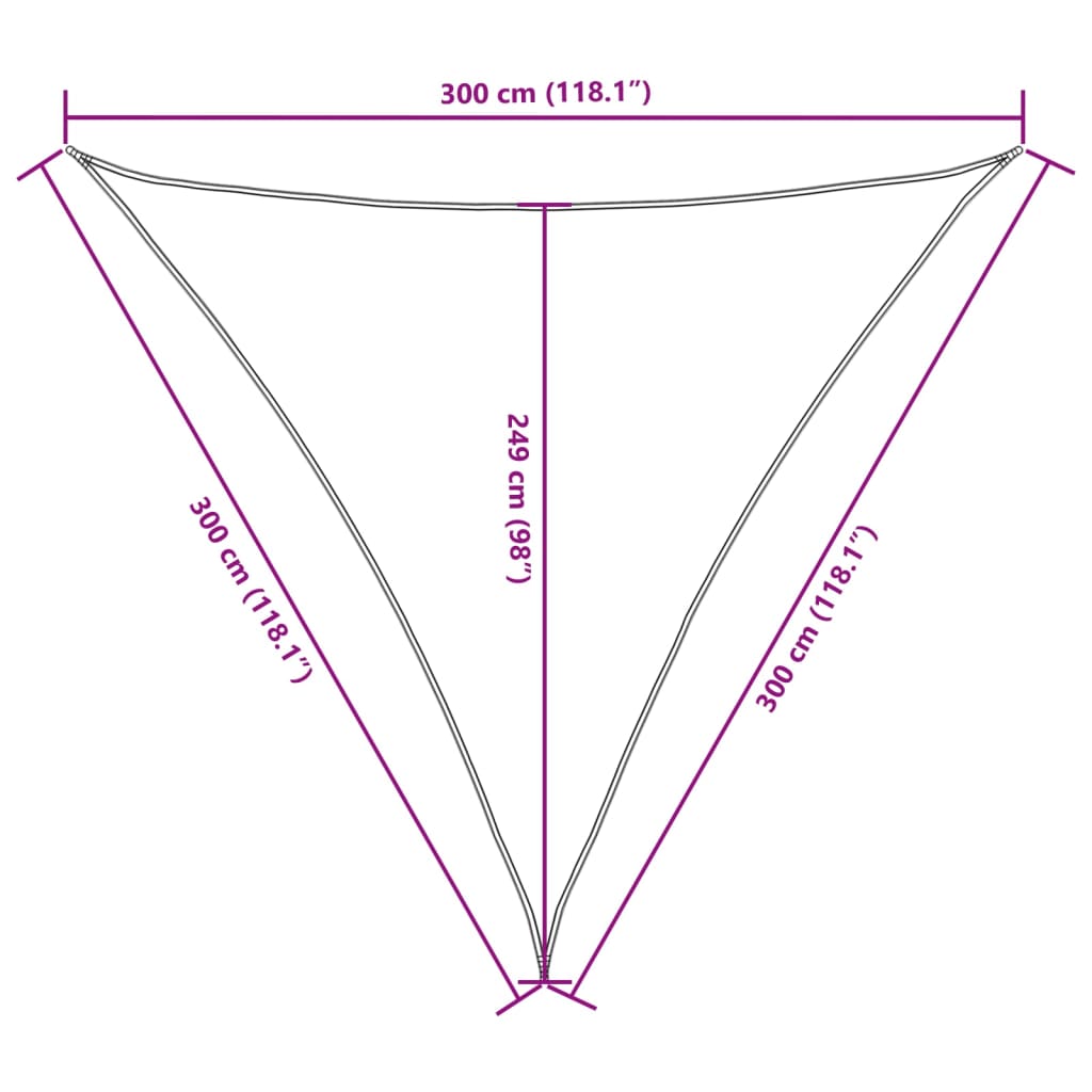 Sonnensegel Oxford-Gewebe Dreieckig 3x3x3 m Weiß