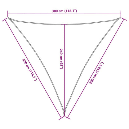 Sonnensegel Oxford-Gewebe Dreieckig 3x3x3 m Weiß