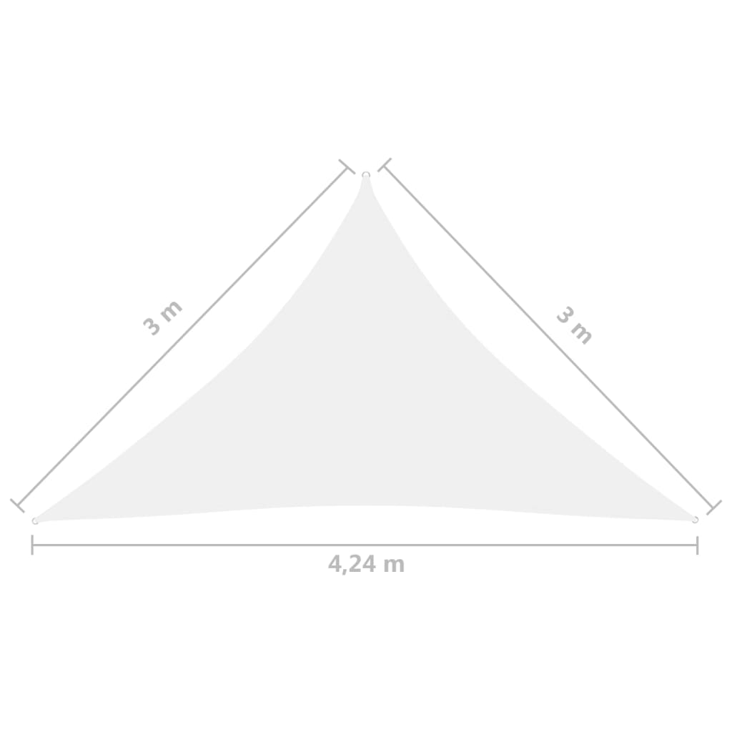 Sonnensegel Oxford-Gewebe Dreieckig 3x3x4,24 m Weiß