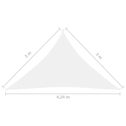 Sonnensegel Oxford-Gewebe Dreieckig 3x3x4,24 m Weiß