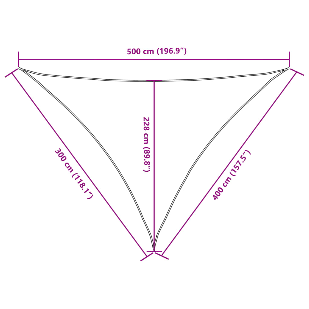 Sonnensegel Oxford-Gewebe Dreieckig 3x4x5 m Weiß