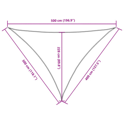 Sonnensegel Oxford-Gewebe Dreieckig 3x4x5 m Weiß