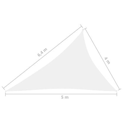 Sonnensegel Oxford-Gewebe Dreieckig 4x5x6,4 m Weiß