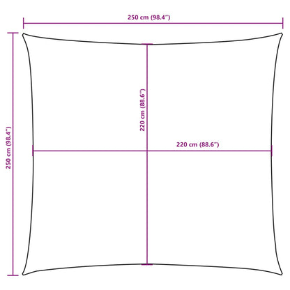 Sonnensegel Oxford-Gewebe Quadratisch 2,5x2,5 m Terrakottarot