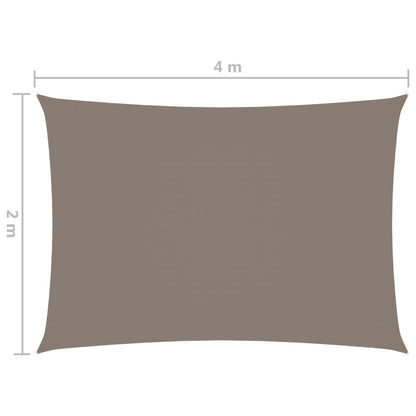 Sonnensegel Oxford-Gewebe Rechteckig 2x4 m Taupe