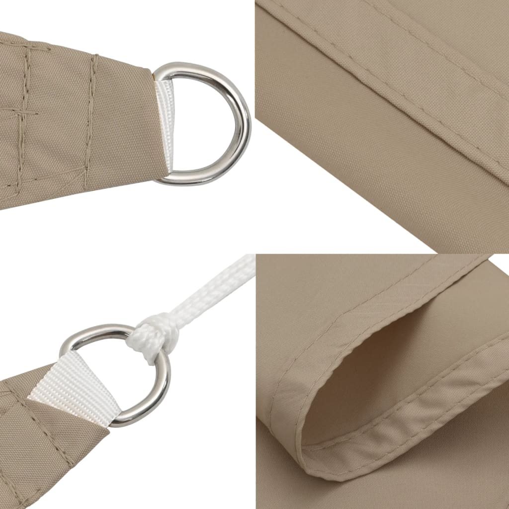 Sonnensegel Oxford-Gewebe Rechteckig 3x4 m Taupe