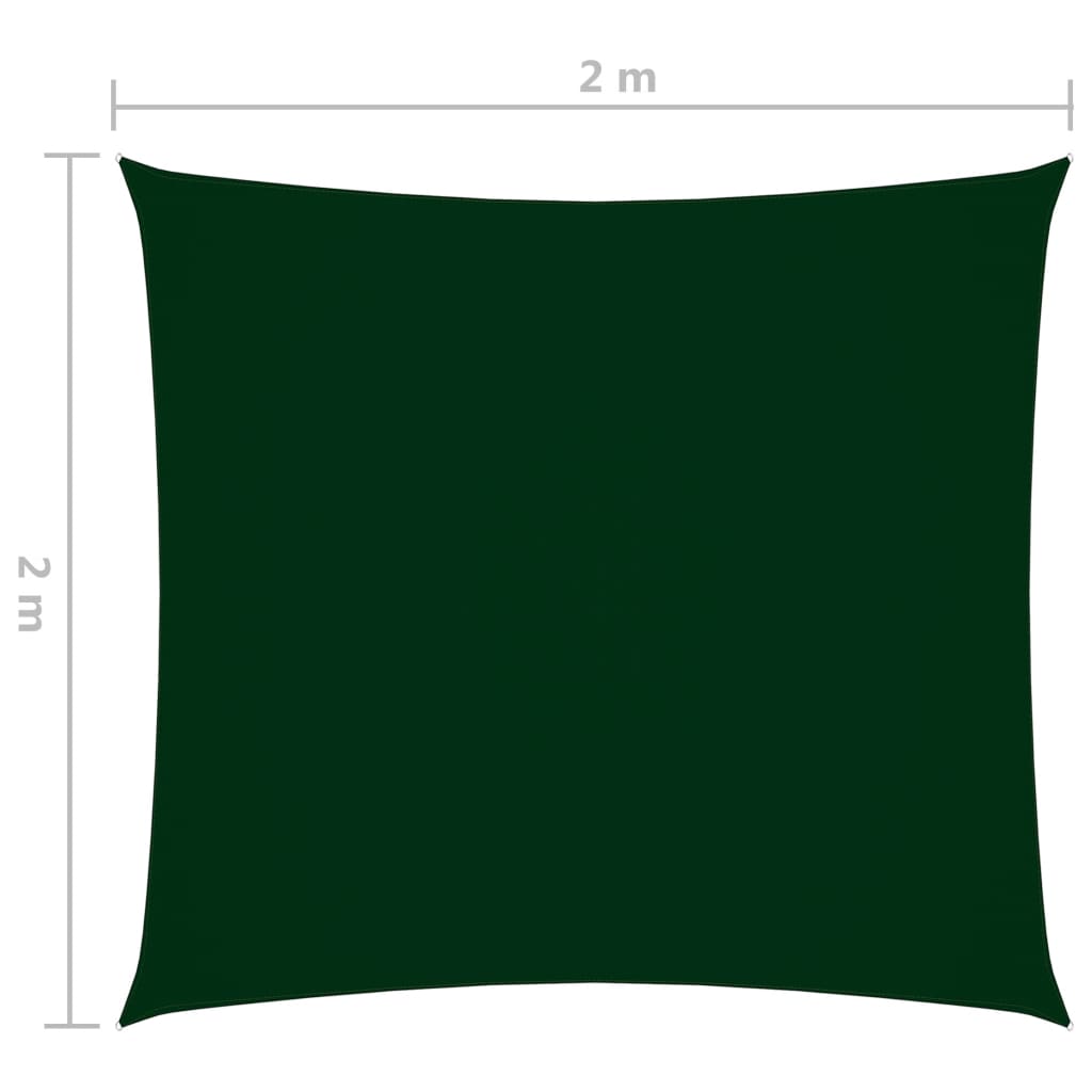 Sonnensegel Oxford-Gewebe Quadratisch 2x2 m Dunkelgrün