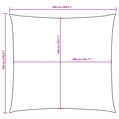 Sonnensegel Oxford-Gewebe Quadratisch 5x5 m Dunkelgrün