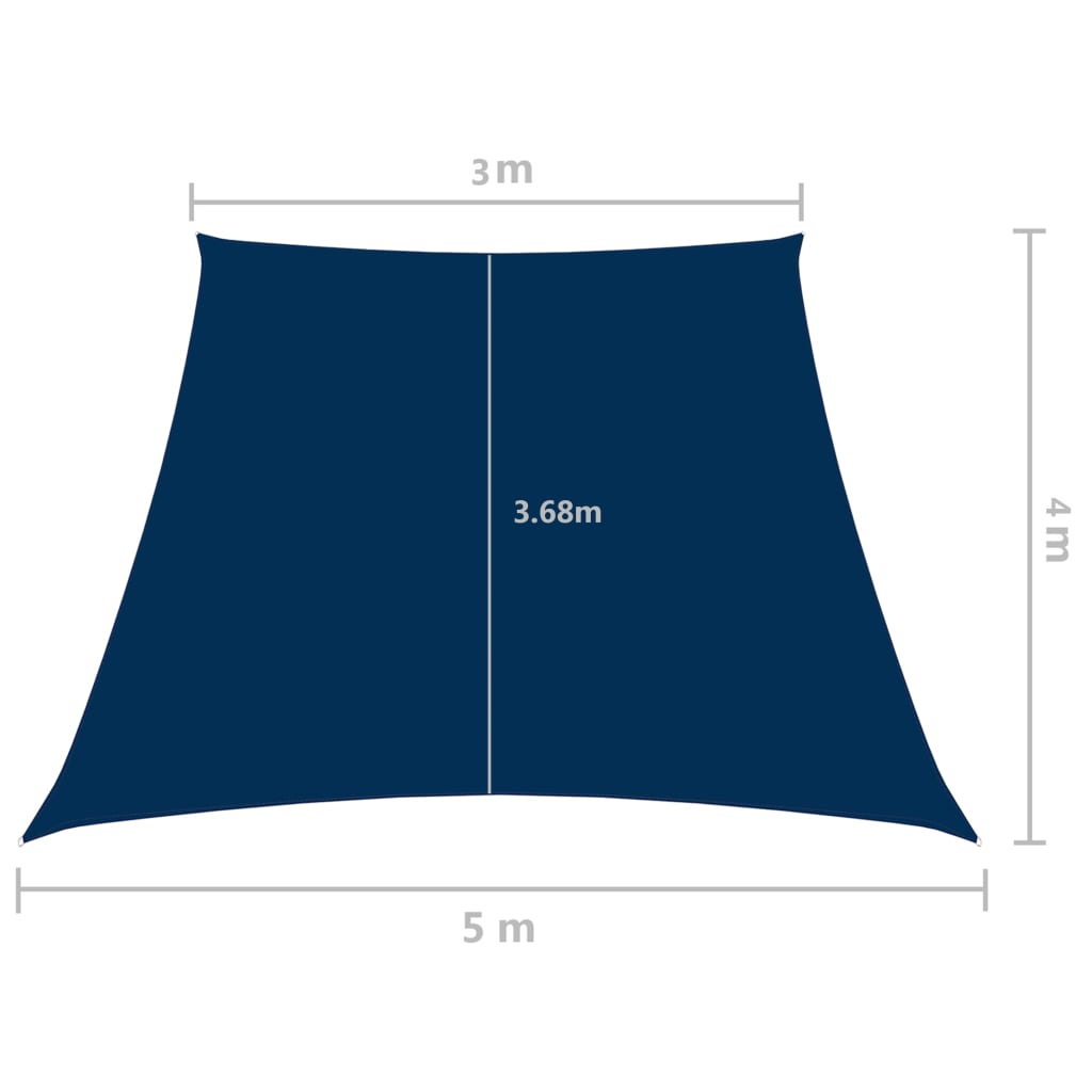 Sonnensegel Oxford-Gewebe Trapezförmig 3/5x4 m Blau