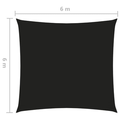 Sonnensegel Oxford-Gewebe Quadratisch 6x6 m Schwarz