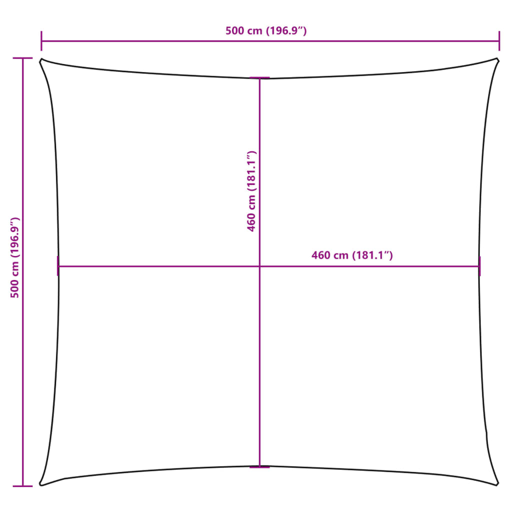 Sonnensegel Oxford-Gewebe Quadratisch 5x5 m Braun