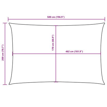 Sonnensegel Oxford-Gewebe Rechteckig 2x5 m Braun