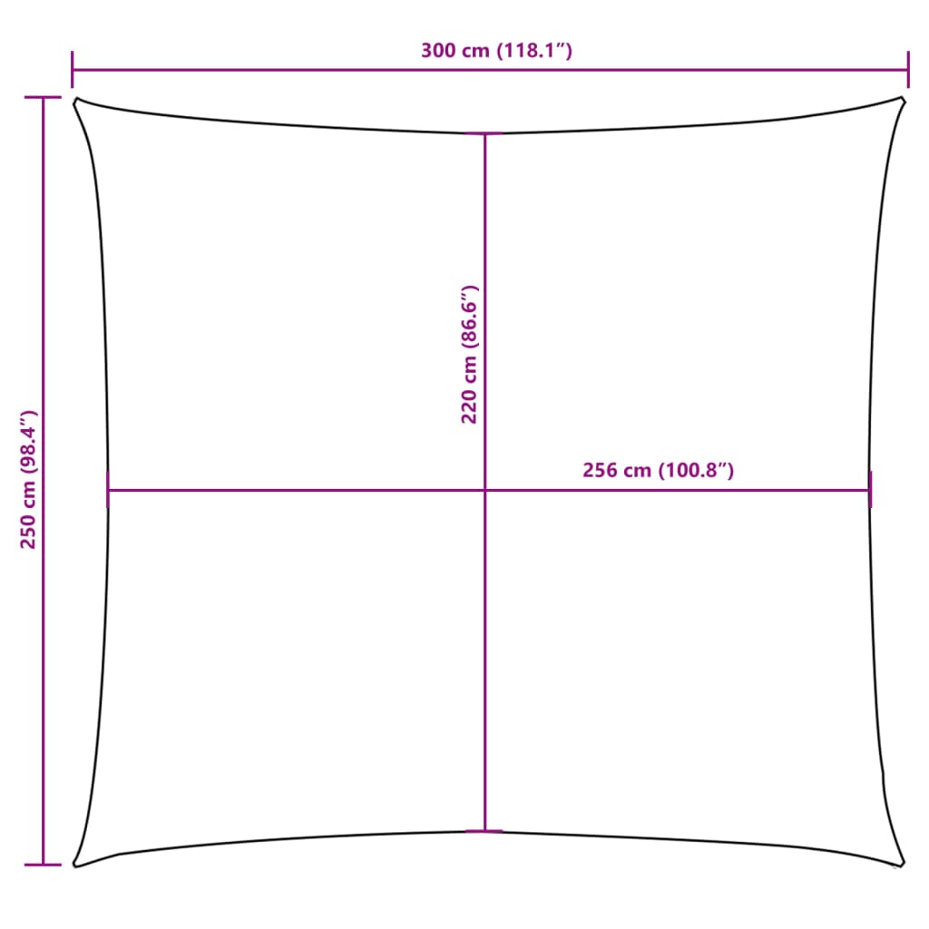 Sonnensegel Oxford-Gewebe Rechteckig 2,5x3 m Braun