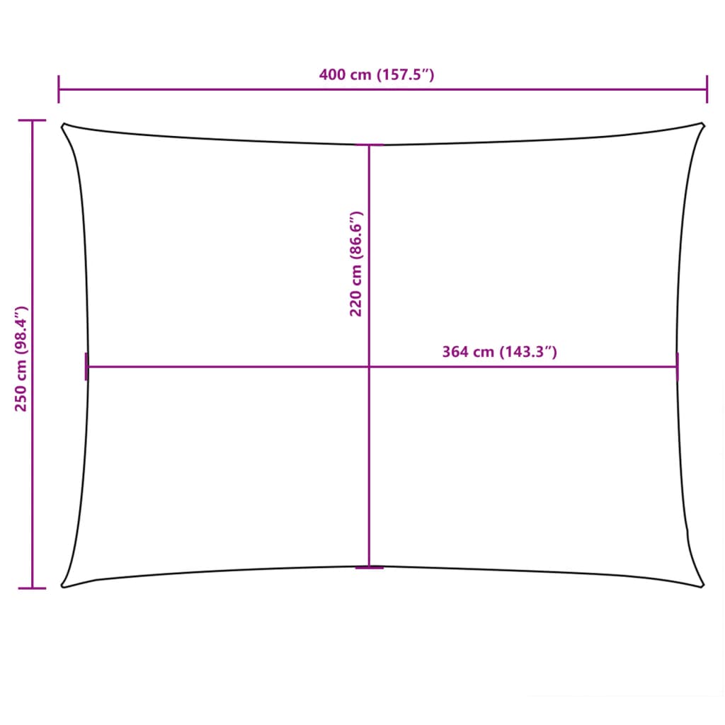 Sonnensegel Oxford-Gewebe Rechteckig 2,5x4 m Braun