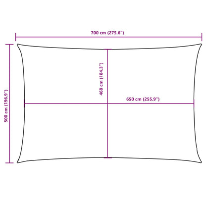 Sonnensegel Oxford-Gewebe Rechteckig 5x7 m Braun