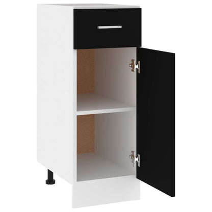 Schubunterschrank Schwarz 30x46x81,5 cm Holzwerkstoff