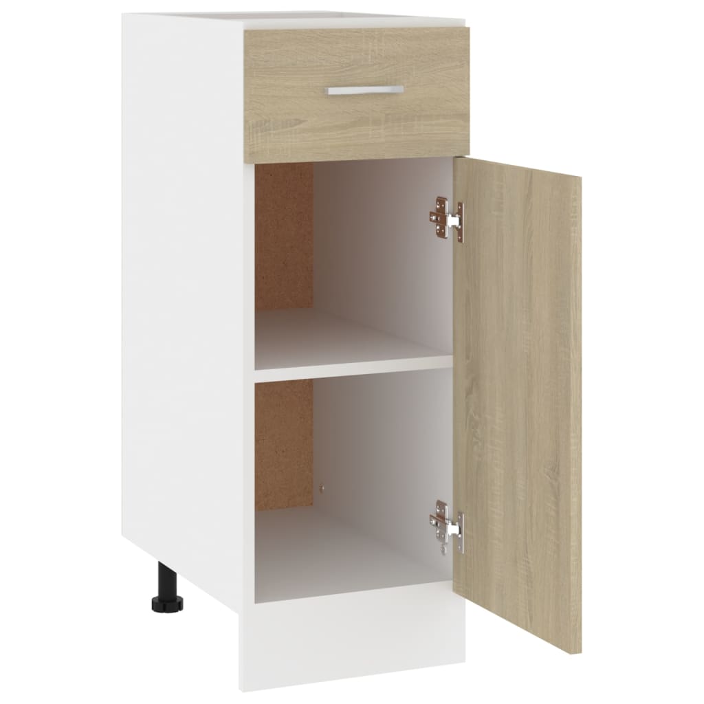 Schubunterschrank Sonoma-Eiche 30x46x81,5 cm Holzwerkstoff