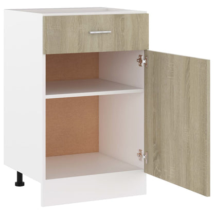 Schubunterschrank Sonoma-Eiche 50x46x81,5 cm Holzwerkstoff