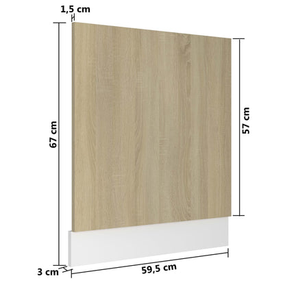 Geschirrspülerblende Sonoma-Eiche 59,5x3x67 cm Holzwerkstoff